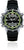 Herrenuhr mit schwarzem Silikonarmband und grünem Lünette-Display