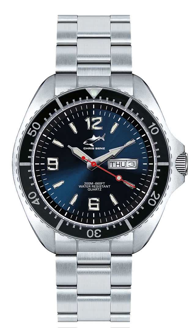 Orologio da uomo Chris Benz ONE CBO-B-MB-SW • 200m • Vetro zaffiro