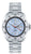 Orologio da uomo in acciaio inossidabile color argento con quadrante chiaro e lunetta zigrinata, bracciale a maglie