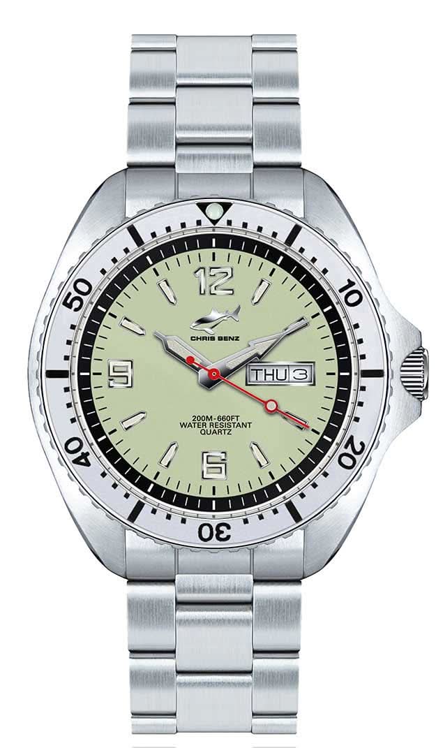 Orologio da uomo Chris Benz One CBO-N-MB-SI • Impermeabile 200m • Vetro zaffiro