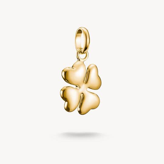 Ciondolo Charm, quadrifoglio 3D in argento dorato - Thomas Sabo Modello: CC1236-413-36
