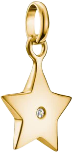 Ciondolo charm, stella con pietra bianca, in argento placcato oro - Thomas Sabo Modello: CC1238-414-14