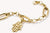 Ciondolo Charm Thomas Sabo, Hamsa, con pietre bianche, in argento, placcato oro