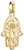 Ciondolo Charm Thomas Sabo, Hamsa, con pietre bianche, in argento, placcato oro