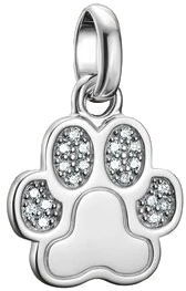 Ciondolo Charm Thomas Sabo, zampa con pietre bianche, in argento