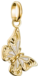 "Ciondolo Charm Thomas Sabo, Farfalla, in argento dorato"