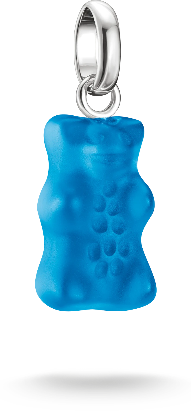 Ciondolo Charm, Orso d'Oro in Vetro, Blu, in Argento - Thomas Sabo Modello: CC1275-017-1