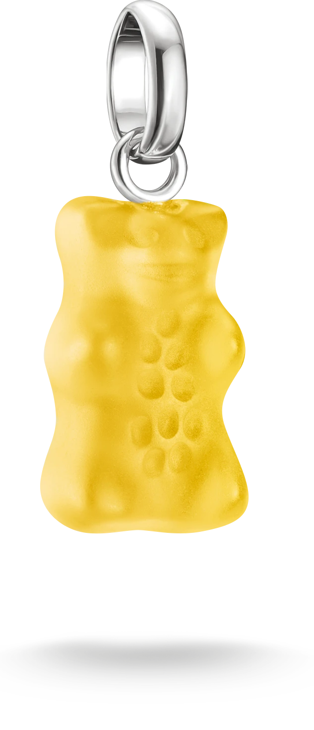 Ciondolo Charm, Orso d'Oro in Vetro, Giallo, in Argento - Thomas Sabo Modello: CC1275-017-4