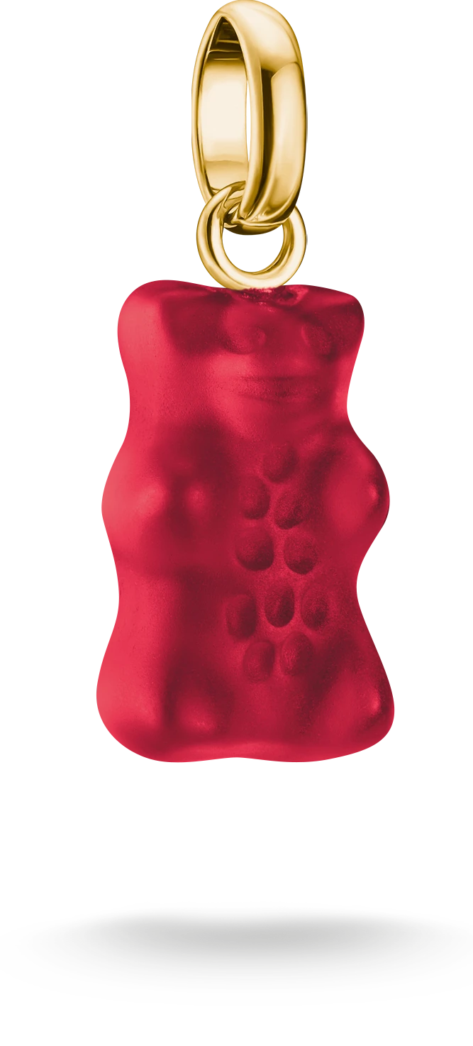 Charm Thomas Sabo Orso Rosso Placcato Oro Connect