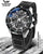 Orologio da uomo con quadrante nero, cassa in acciaio inossidabile e cinturino in pelle nera
