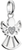 Ciondolo Charm, Angelo con incisione a cuore e pietre preziose in argento - Thomas Sabo Modello: CC1242-051-14