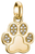 Ciondolo charm, zampa con pietre bianche, in argento, placcato oro - Thomas Sabo Modello: CC1259-414-14