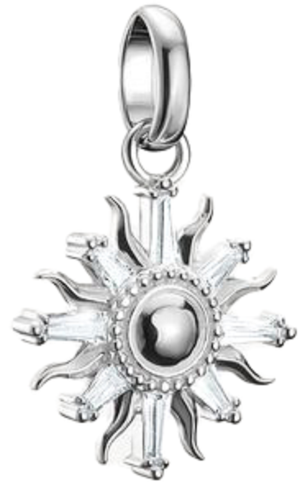 Ciondolo charm, sole con pietre bianche, in argento - Thomas Sabo Modello: CC1246-051-14