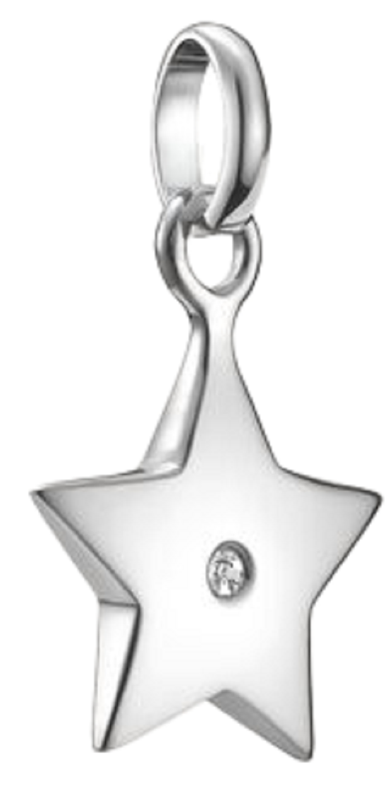 Charm Thomas Sabo a forma di stella in argento con pietra bianca