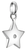 Charm Thomas Sabo a forma di stella in argento con pietra bianca