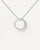 Collana in argento sterling 925 con ciondolo rotondo e piccola chiusura superiore
