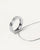 Collana in argento sterling 925 con ciondolo piatto a forma di anello e incastonatura in zircone
