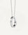 Collana in argento sterling 925 con ciondolo a cerchio ovale e incastonatura in zircone