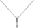 Collana in argento sterling 925 con ciondolo allungato e dettagli in pietra