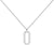 Collana Abi con ciondolo squadrato e pietre - Argento Sterling 925