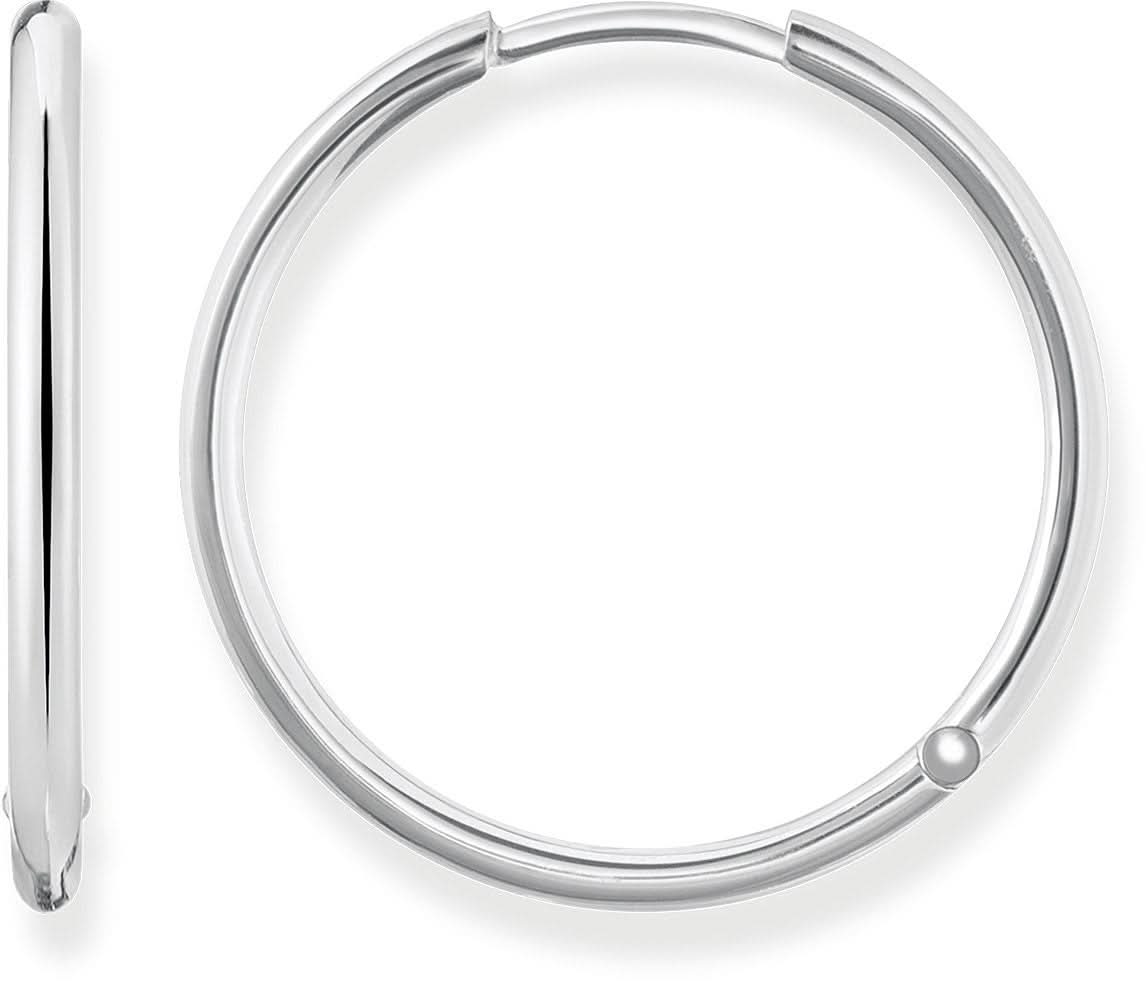 Orecchini a cerchio grandi in argento - Argento Sterling 925
