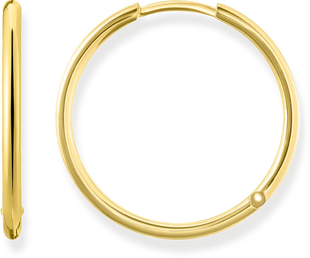 Creoli grandi in oro - placcatura in oro giallo 750