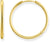 Creoli grandi in oro - placcatura in oro giallo 750