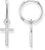 Creoli con ciondolo a croce - Argento Sterling 925