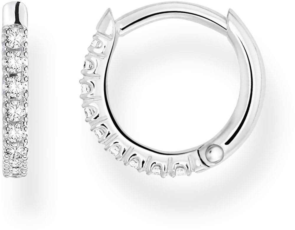 Orecchino singolo Creole con pietre - Argento Sterling 925