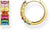 Orecchini a cerchio con pietre colorate - Placcatura in oro giallo 750