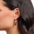 Orecchini a cerchio con pendente in onice e catena - Thomas Sabo Modello: CR722-641-11