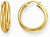 Grandi orecchini a cerchio color oro con scanalature e design ondulato intrecciato