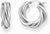 Orecchini a cerchio color argento con design a scanalature intrecciate e lucide, Thomas Sabo