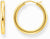 Orecchini a cerchio classici color oro, con forma arrotondata e leggermente più larga - Thomas Sabo Modello: CR745-001-21