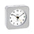 Funk-Wecker Uhr mit analogem Ziffernblatt und silbernem Gehäuse