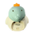Kinderwecker Pinguin, Rückseite mit Anschlussfach und orangefarbener Spitze