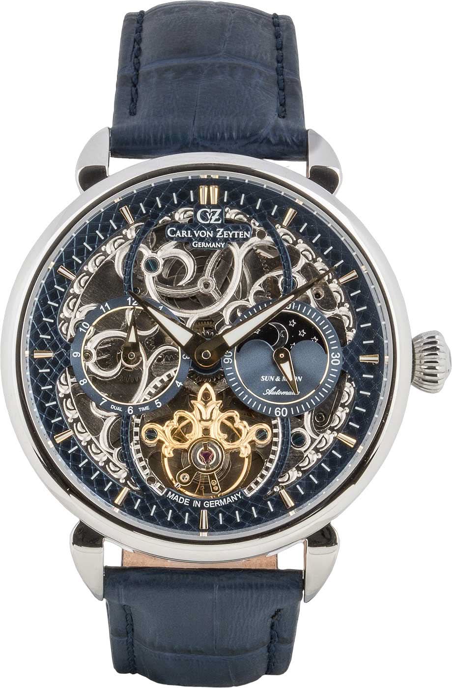 Orologio da uomo Carl von Zeyten Neukirch CVZ0005BLGS • Scheletrato • Doppio fuso orario