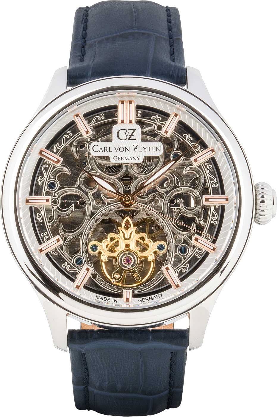 Orologio da uomo Carl von Zeyten Neustadt CVZ0014SWRS • Quadrante scheletrato • Elegante movimento automatico