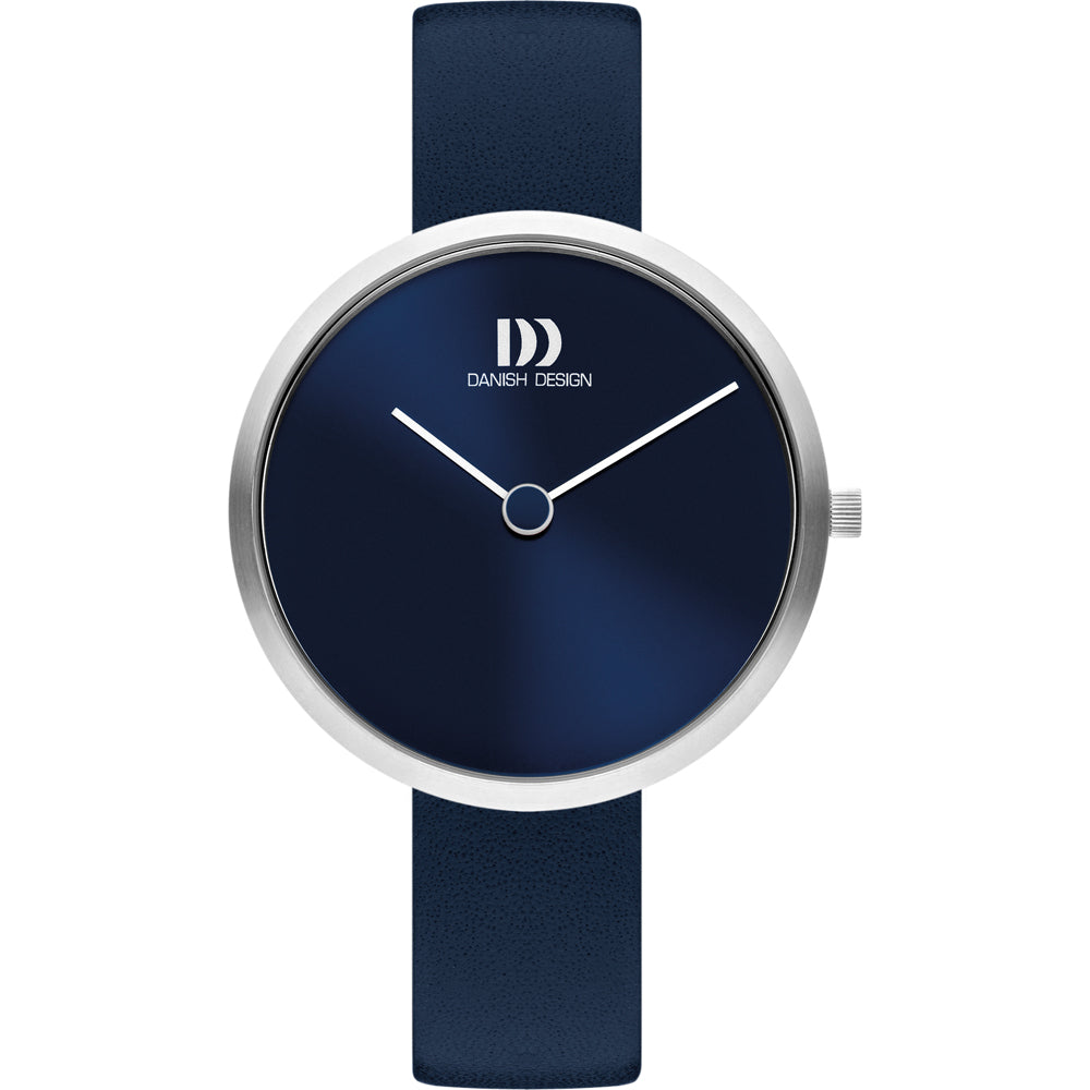Danish Design Frihed IV22Q1261 Damenuhr Blau • Mineralglas • Lederarmband