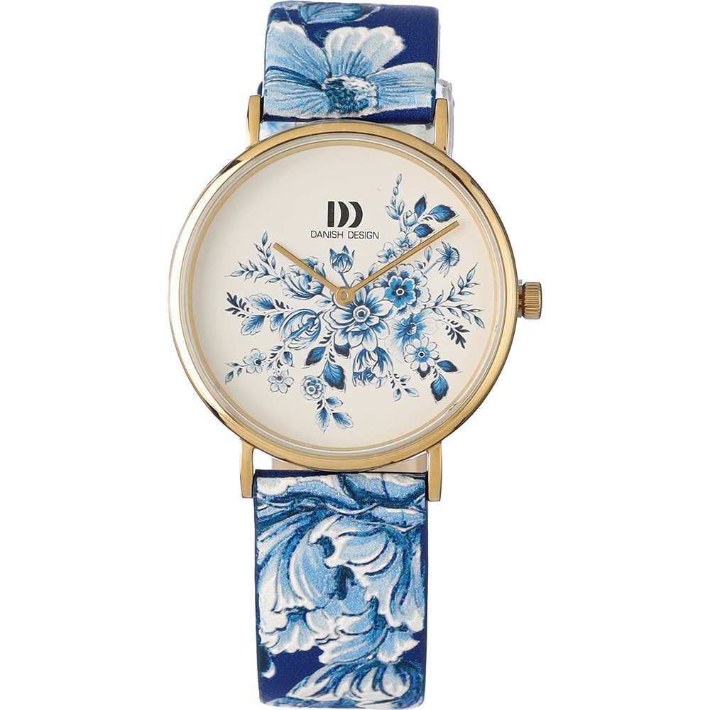 Danish Design Delft Blue IV52Q1173-SET Damen Armbanduhr Blau • Miyota Quarzwerk • Limited Edition mit Anhänger