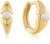 ANIA HAIE E054-03G Orecchini a cerchio geometrici con perla