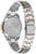 Citizen Damenuhr: silberner Gehäuseboden, goldfarbene Akzente, Metallarmband