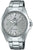 Orologio da uomo Casio Edifice in acciaio inossidabile, bracciale in maglia argentato, quadrante grigio, datario