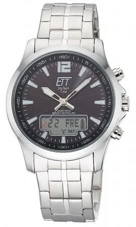Orologio da uomo Eco Tech Time Professional EGA-11715-21M • Solare Radiocontrollato • Worldtimer
