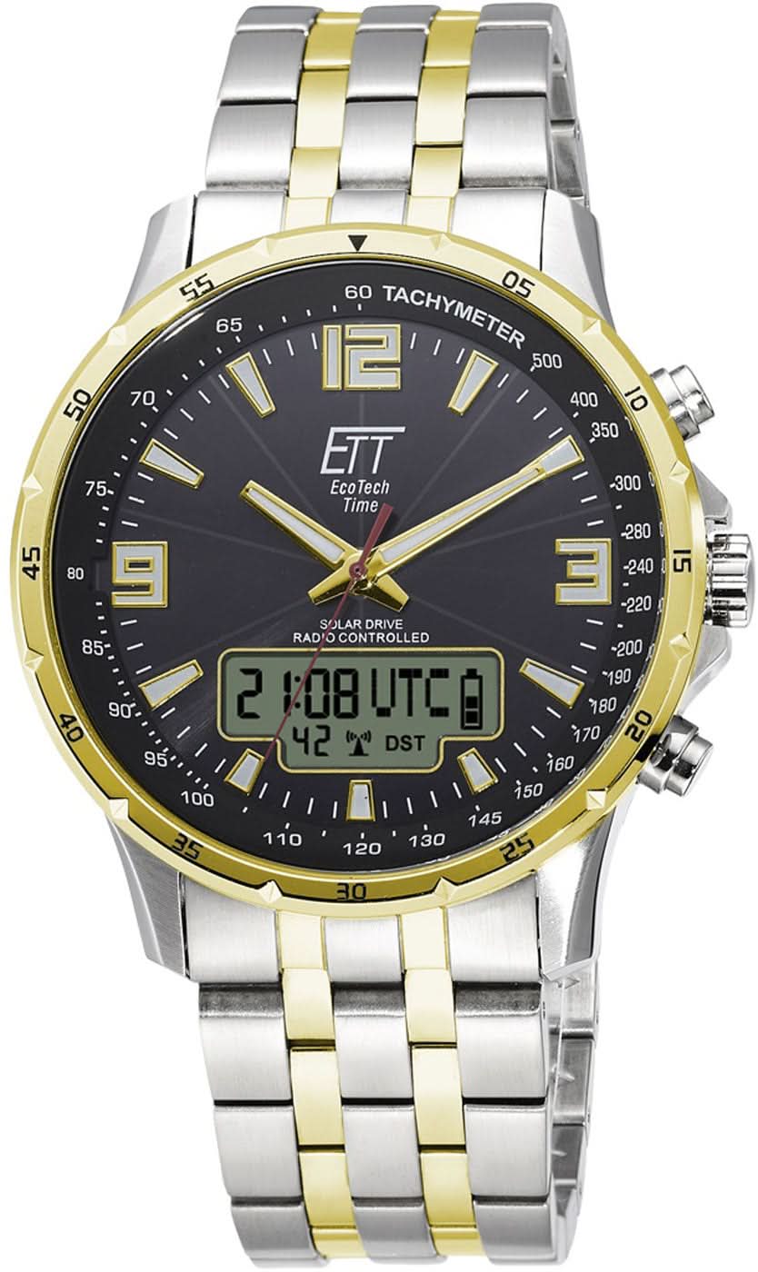 Orologio da uomo Eco Tech Time Solar Drive Funk Professional EGS-11553-21M • Solare-Radio • World Timer