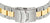 Bracciale in acciaio inossidabile con maglie color oro e chiusura pieghevole, vista posteriore