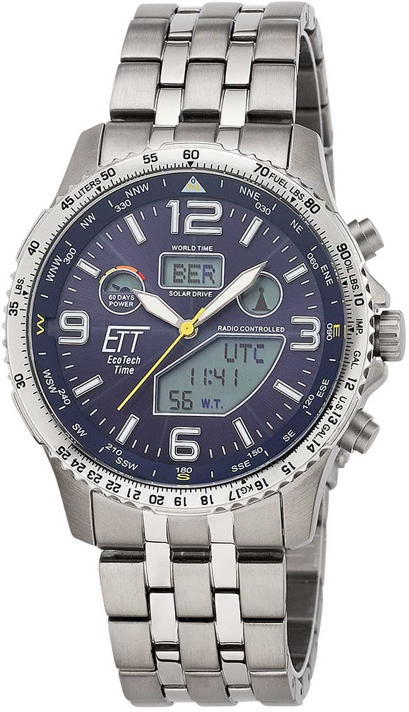 Orologio da uomo Eco Tech Time Professional EGT-11575-31M • Solare-Radio • Titanio