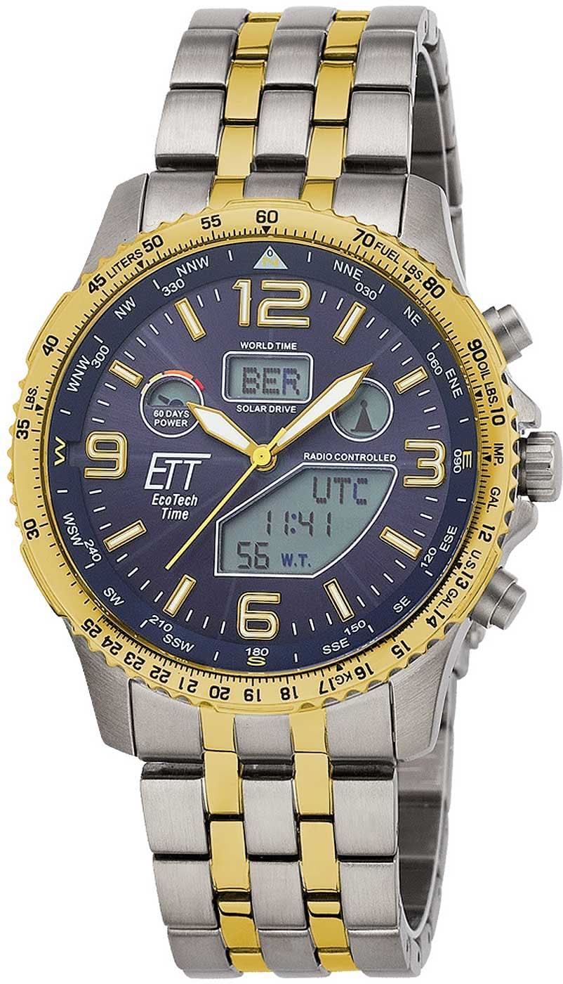 Orologio da uomo Eco Tech Time Gobi EGT-11576-31M • Solare Radiocontrollato • Titanio