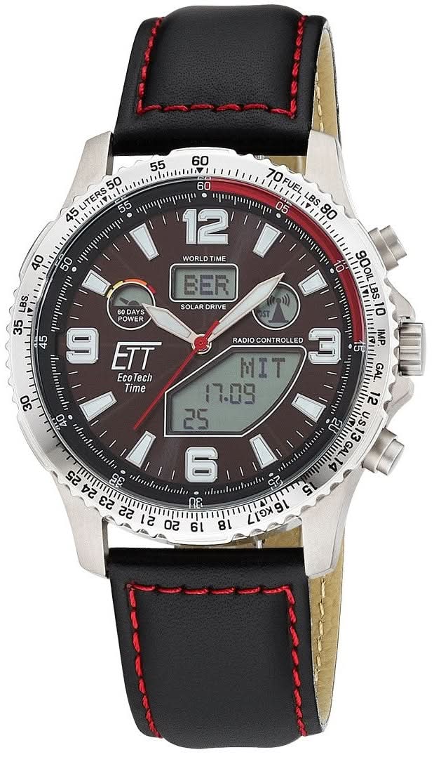 Orologio da uomo Eco Tech Time EGT-11718-22L • Solare-Radio • Titanio
