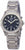 Orologio da donna con quadrante blu scuro e bracciale in metallo argentato, cassa rotonda